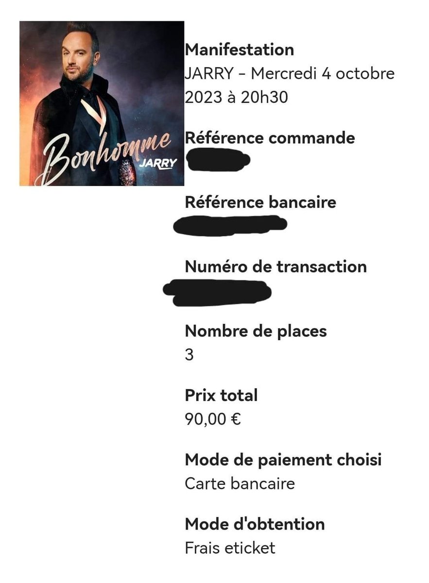 A vendre 3 places pour la première du nouveau spectacle de <a href="/JarryAtypique/">Jarry</a> à Nantes à la compagnie du café théâtre le mercredi 4 octobre à 20h30, revente aux prix d achat 90€ échange en mains propre le jour même devant la salle 😇 😁
