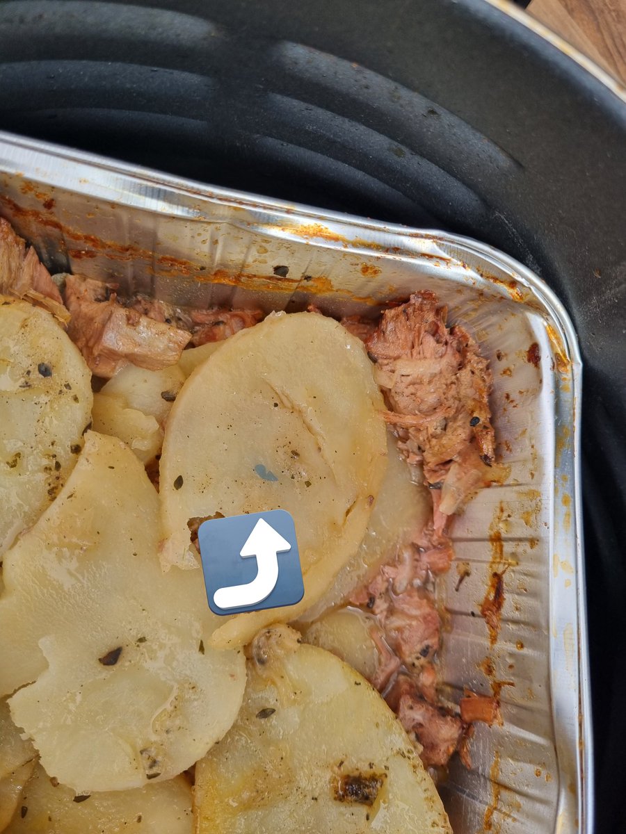 SianIsSmiling's tweet photo. @marksandspencer I found this weird piece of blue plastic in my lamb boulangere. It was underneath a slice of potato https://t.co/45NjsJItLJ