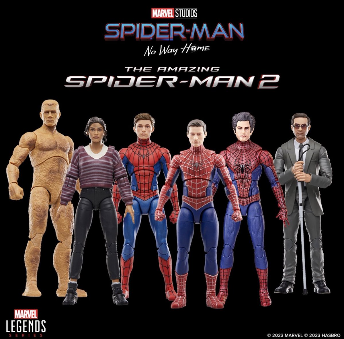 frikipolis's tweet image. ¡La wave arácnida esperada de #spidermannowayhome! 

¿Sois de Peter 1, Peter 2 o Peter 3?🕷️🕷️🕷️ #marvellegends 

- Marvel Legends Spiderman No Way Home Tobey 👇😱👇 #pulsecon2023 
👉frikipolis.com/hasbro/figuras…

- Marvel Legends Spiderman No Way Home Andrew 😱👇😱…
