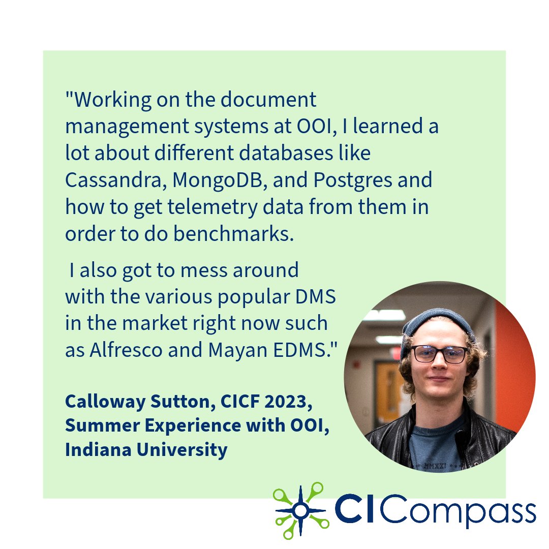 CI Compass (@cicompass) on Twitter photo Students in the <a href="/CiCompass/">CI Compass</a> Fellowship Program (CICF) participated in summer experiences with <a href="/NSF/">U.S. National Science Foundation</a> Major Facilities-including <a href="/oceanobserv/">Ocean Observatories</a>.
Interested in applying to CICF? Applications are now open! Learn more here: ci-compass.org/student-fellowā¦
Read the story: bit.ly/3rkmKlc Students in the <a href="/CiCompass/">CI Compass</a> Fellowship Program (CICF) participated in summer experiences with <a href="/NSF/">U.S. National Science Foundation</a> Major Facilities-including <a href="/oceanobserv/">Ocean Observatories</a>.
Interested in applying to CICF? Applications are now open! Learn more here: ci-compass.org/student-fellowā¦
Read the story: bit.ly/3rkmKlc