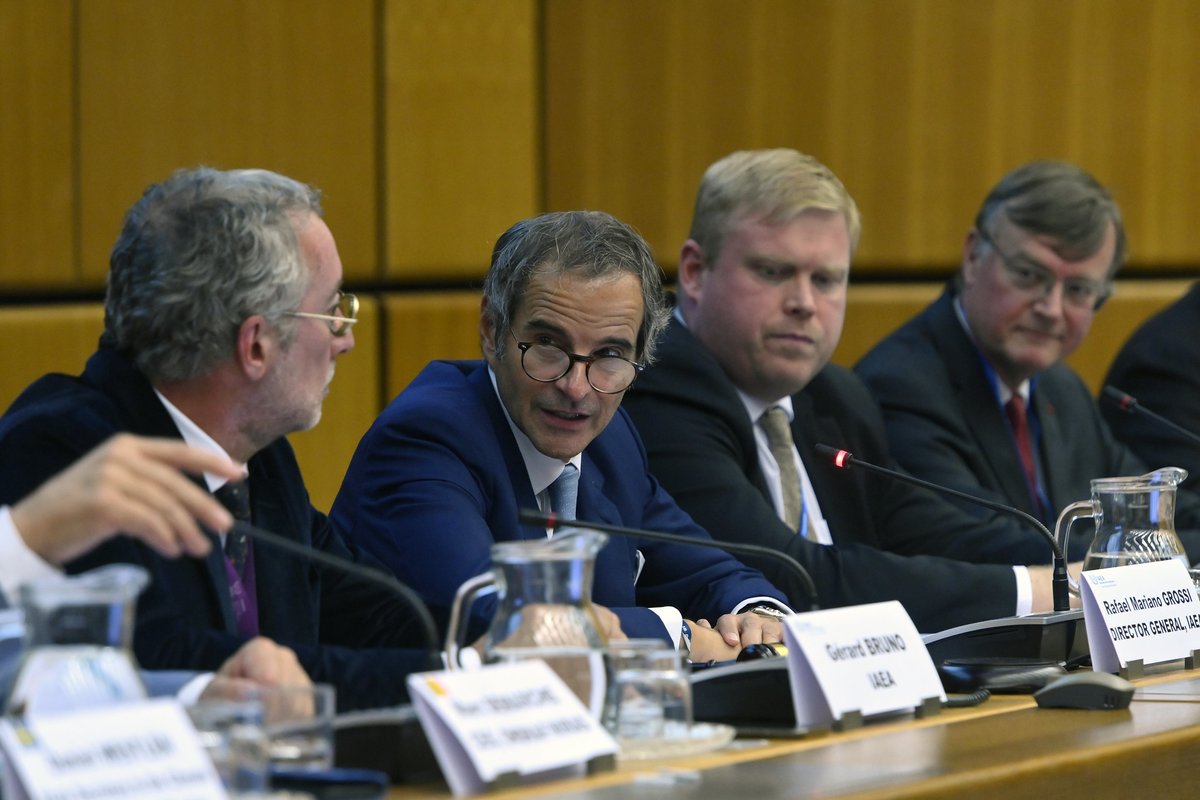 rafaelmgrossi's tweet photo. At #IAEAGC, Belgium 🇧🇪 , Finland 🇫🇮 , France 🇫🇷, and Sweden 🇸🇪 shared their journeys related to deep geological repositories for spent fuel, enhancing global cooperation &amp; knowledge sharing. These repositories are game changers for the long-term sustainability of nuclear energy. https://t.co/K9PP6vtk5w