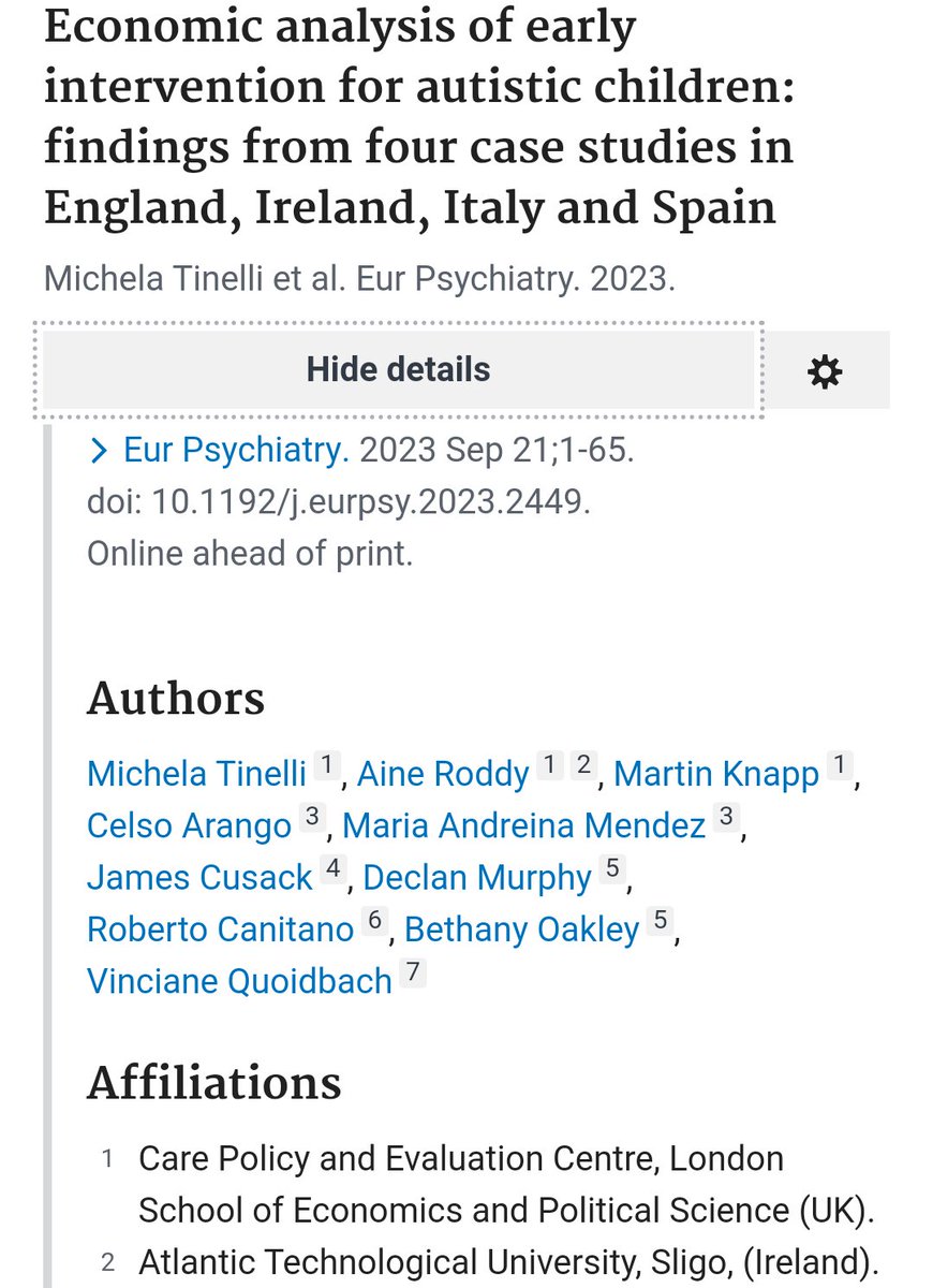 📢New Autism Paper alert📢 @EU_Brain funded project led by Michela Tinelli @CPEC_LSE, Áine Roddy @atusligo_ie Martin Knapp @Knappem & international collaborators #Autism #PACT Trial @atu_ie @ATU_ResearchIE pubmed.ncbi.nlm.nih.gov/37732502/