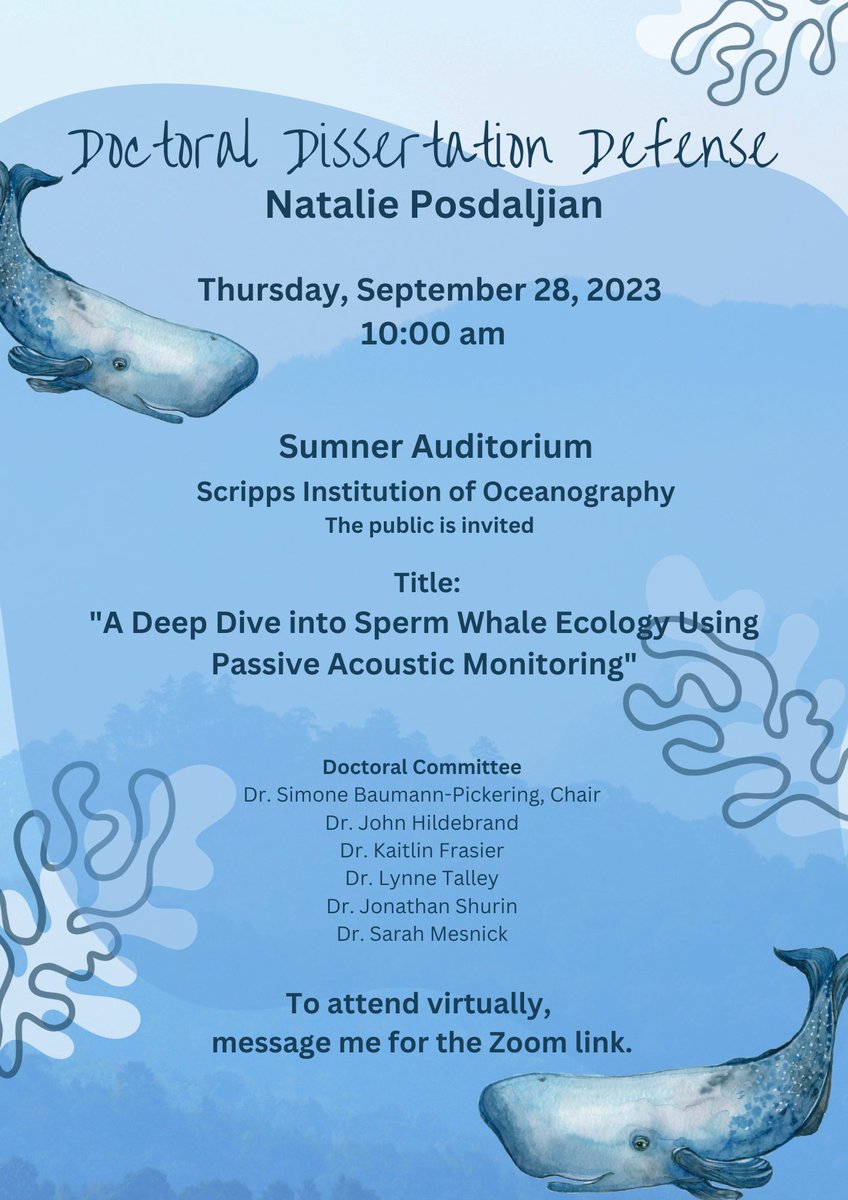 I'm excited to defend my doctoral dissertation from <a href="/Scripps_Ocean/">Scripps Institution of Oceanography</a> this Thursday, September 28th at 10:00 AM PST. The public is invited to attend in person or virtually via Zoom. Message me for the Zoom link if you're interested!