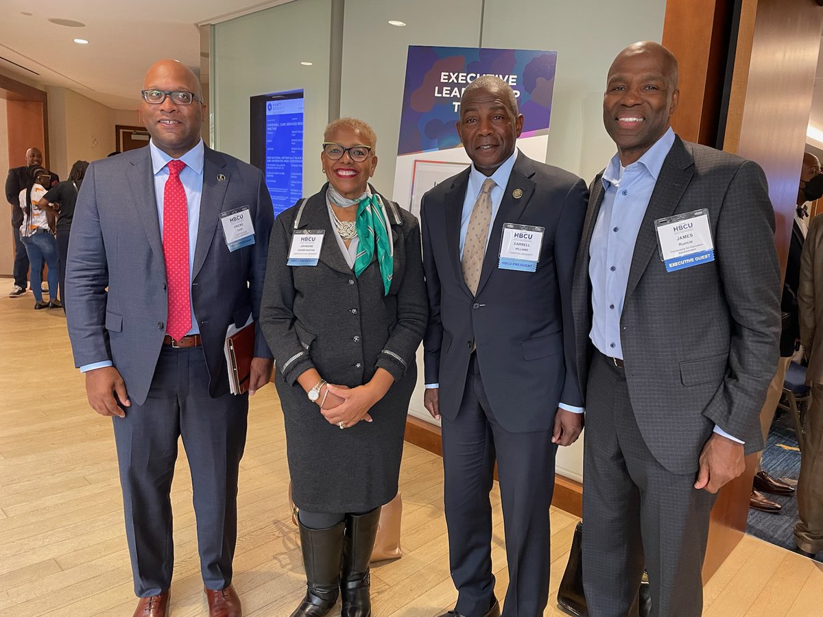 Welcome to #HBCUWeek! Our CEO James Runcie supporting this awesome panel Pres. Erick Cage <a href="/WVStateU/">West Virginia State University</a> <a href="/Norfolkstate/">Norfolk State University</a>'s <a href="/DrJ_OSU/">Javaune Adams-Gaston</a> <a href="/_HamptonU/">Hampton University</a> Pres. Darrell K. Williams <a href="/WHI_HBCUs/">White House HBCUs</a> #HBCUTransformation #HBCUExcellence