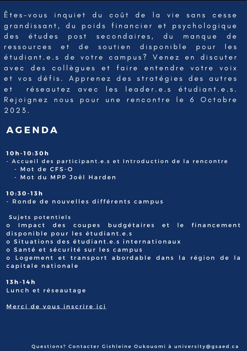 📢📢📢

Réservez une date pour notre prochaine rencontre🗣📝

Lien d’inscription: docs.google.com/forms/d/e/1FAI…