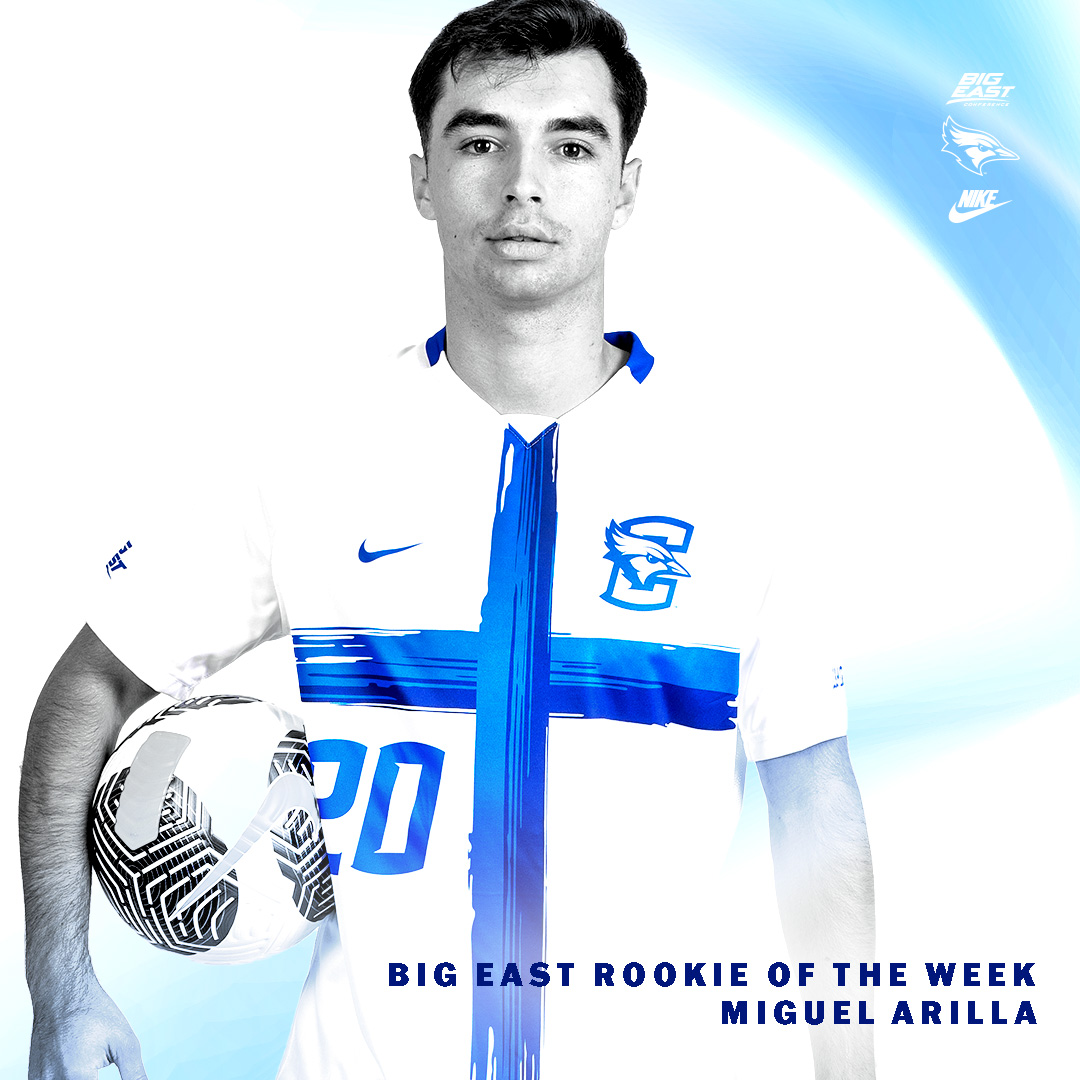 creightonmsoc's tweet photo. Congratulations to Blake Gillingham and Miguel Arilla on their BIG EAST weekly honors!
#GoJays // https://t.co/NrsvhD2Y65 https://t.co/HCxtvJLrwj
