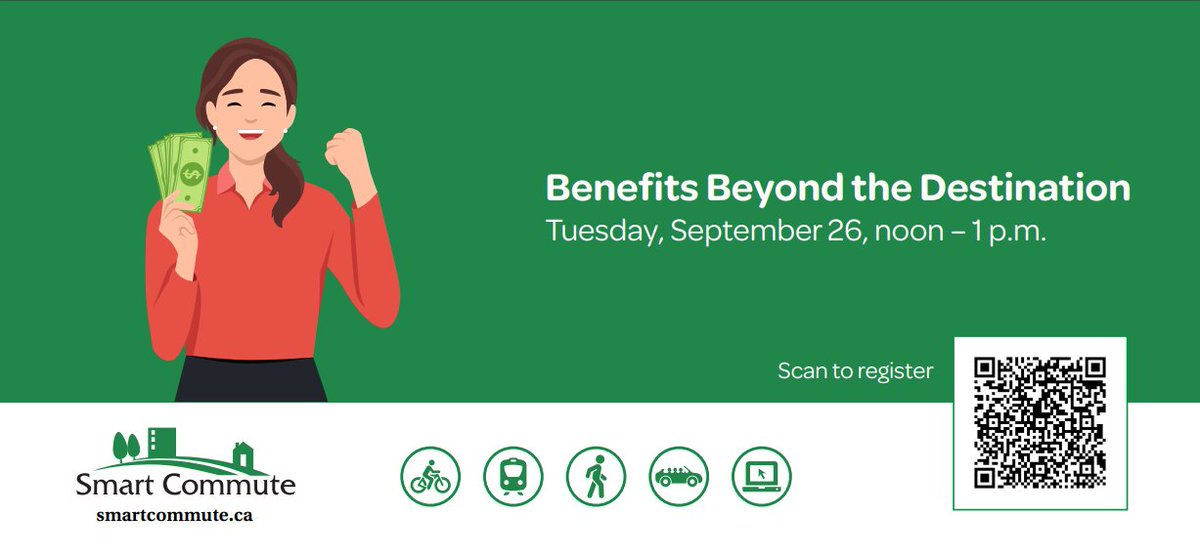 Choosing how you travel impacts much more than arriving at your destination 🚴‍♀️🚗🚌

From active transportation to carpooling, and everything in-between, learn about the countless benefits of sustainable transportation at our next webinar!

Stay until the end for the prize draw!🎁