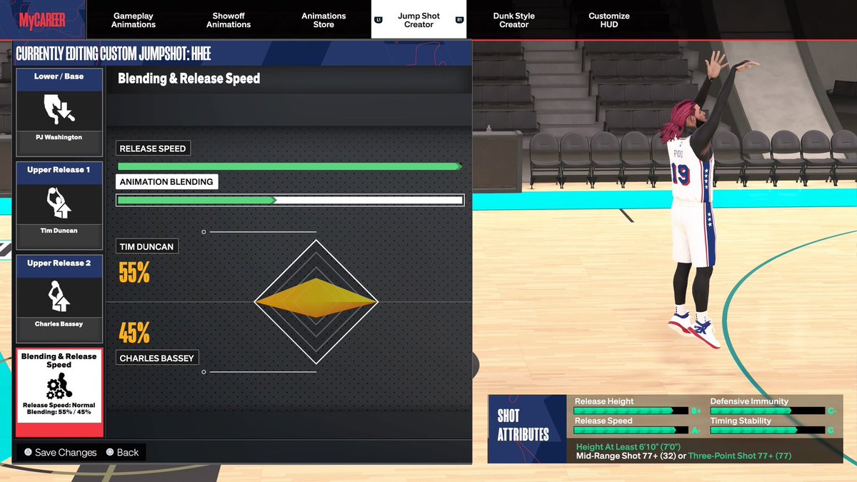 boofiq's tweet photo. I've Discovered THREE Low, Medium & High Rated Jumpshot Customs For ALL 6'10+ Builds

70-76 Rating: Andre Drummond Base, Jaren Jackson Jr & Dirk Nowitzki Upper Releases 50/50 Blending

77-81 Rating: PJ Washington Base, Tim Duncan & Charles Bassey Upper Releases 55/45 Blending

82+ Rating: Jonathan Isaac Base, Danillo Gallinari & Tim Duncan Upper Releases 31/69 Blending

Hope yall enjoy 🫡 #NBA2K24