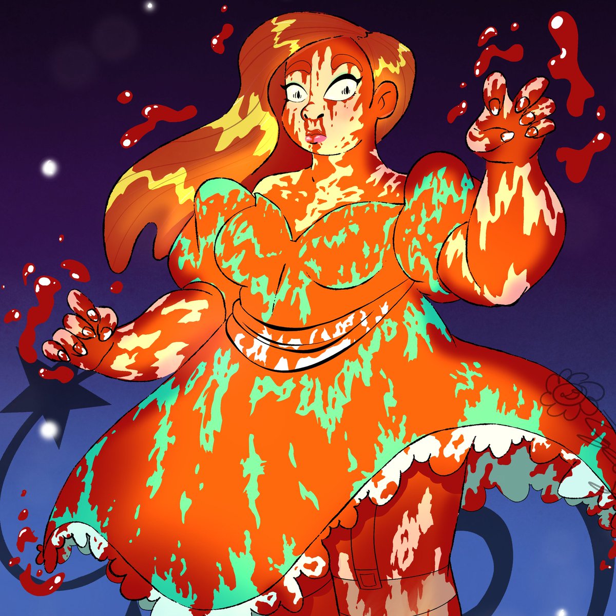 DaisitasDesign's tweet photo. Inspired by a Tweet I saw #illustration #fanart #horror #Carrie #CarrieWhite https://t.co/ZCJuv855z9