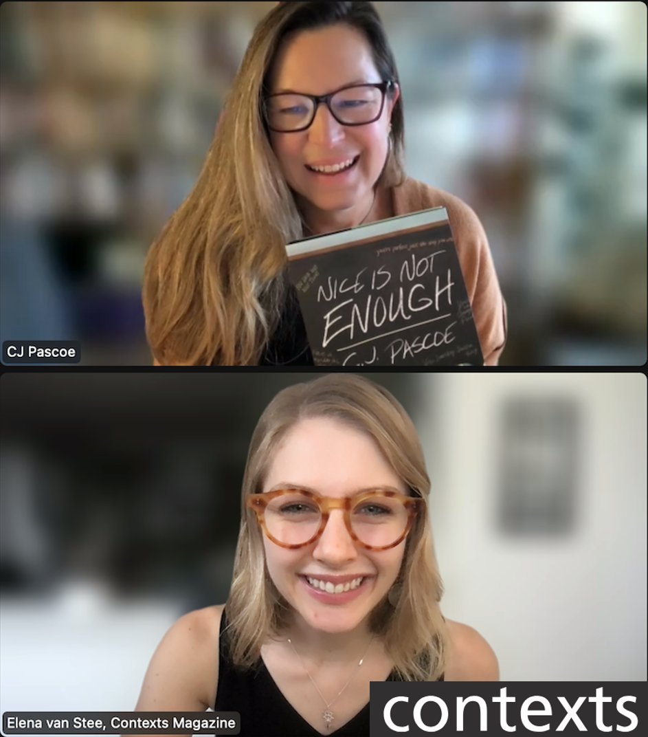 Elena G. van Stee (@elenavanstee) on Twitter photo Coming soon on the <a href="/contextsmag/">Contexts Magazine</a> blog. . . a conversation with <a href="/c_j_pascoe/">CJ Pascoe</a> re: why *nice* is not enough.
Check back in a couple of weeks to watch our interview featuring CJ's new book!
<a href="/ucpress/">University of California Press (is on Bluesky)</a> <a href="/uoregon/">University of Oregon</a> <a href="/LettaPage/">Letta Wren Page</a> <a href="/Amin_Ghaziani/">Amin Ghaziani</a> @seth_abrutyn <a href="/ASA_SoE/">ASA Sociology of Education</a> <a href="/AERASocofEd/">AERA Sociology of Education SIG</a> Coming soon on the <a href="/contextsmag/">Contexts Magazine</a> blog. . . a conversation with <a href="/c_j_pascoe/">CJ Pascoe</a> re: why *nice* is not enough.
Check back in a couple of weeks to watch our interview featuring CJ's new book!
<a href="/ucpress/">University of California Press (is on Bluesky)</a> <a href="/uoregon/">University of Oregon</a> <a href="/LettaPage/">Letta Wren Page</a> <a href="/Amin_Ghaziani/">Amin Ghaziani</a> @seth_abrutyn <a href="/ASA_SoE/">ASA Sociology of Education</a> <a href="/AERASocofEd/">AERA Sociology of Education SIG</a>