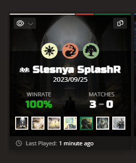 5º🏆 Limitado de Wilds of Eldraine   

Selesnya SplashRed 3-0 

Deck explorando a sinergia dos encantamentos com a agressividade a resiliência das comidas.

  #mtg #Magicthegathering #mtga #magicarena #mtgwoe