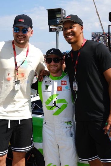 nascarcasm's tweet image. I cannot stress this enough - whoever keeps making Tyler Reddick pose next to professional basketball players keep doing it and never stop. Foot on the gas. This is delightful.