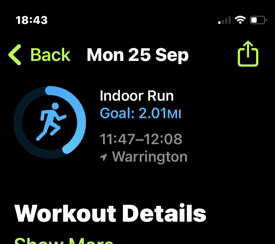 Day 25 Early lunch break, so I thought I would do my run ⁦<a href="/PureGym/">PureGym</a>⁩ #Run60Miles ⁦<a href="/CR_UK/">Cancer Research UK</a>⁩ Getting nearer to the finish line 😊🏃‍♀️