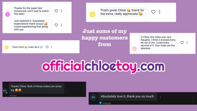 Just a few happy customers from my latest custom shoot , so many lovely naughty videos which I had so<a href="/tag/throne"class="tags"><span>#throne</span></a><a href="/tag/wishlist"class="tags"><span>#wishlist</span></a>