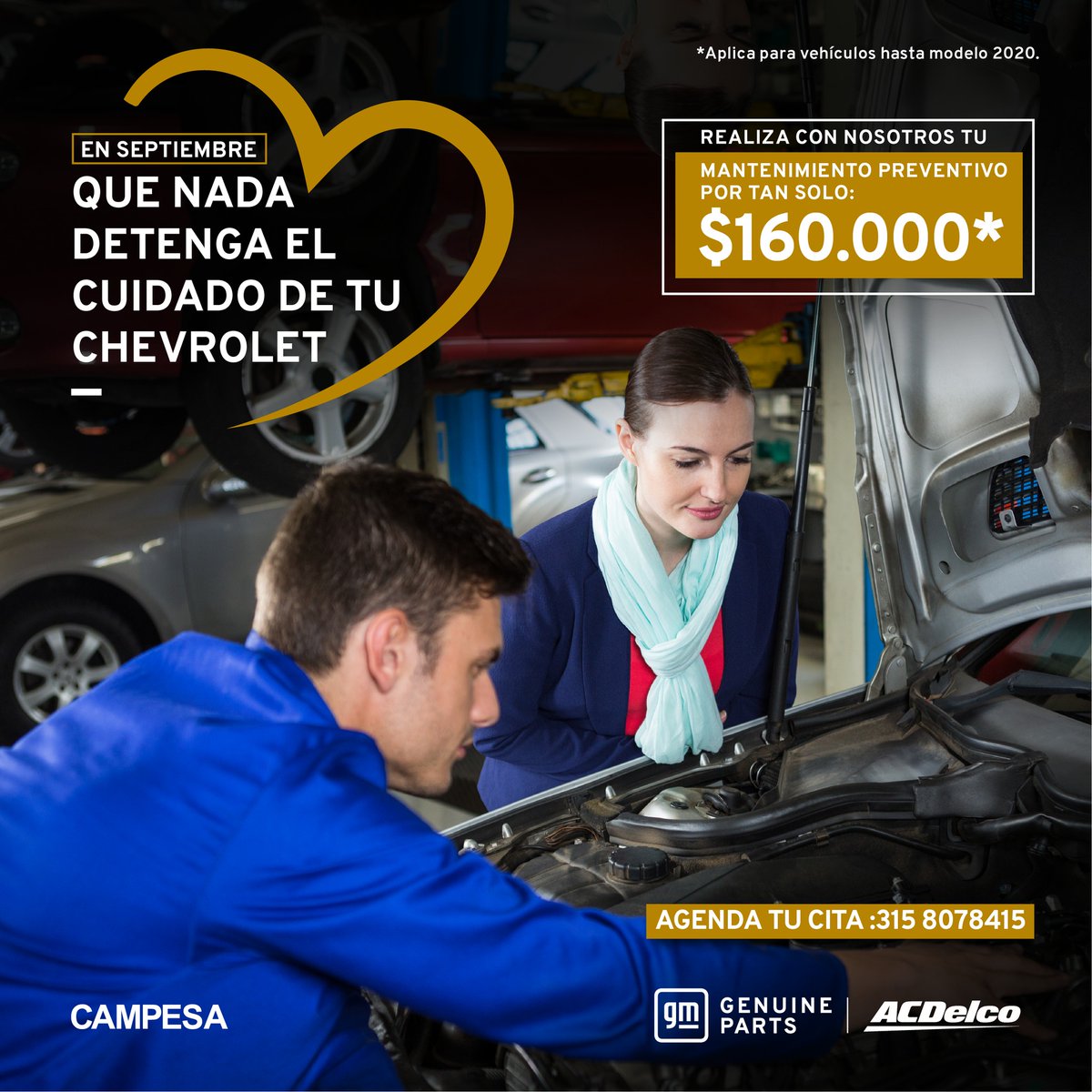 CampesaSA's tweet photo. 📷En septiembre que nada te detenga 📷
Realiza con nosotros tu mantenimiento preventivo por tan solo $160.000*
*APLICA PARA VEHÍCULOS HASTA MODELOS 2020.

Agenda tu cita: 3158078415 https://t.co/TtAaSmrpKw