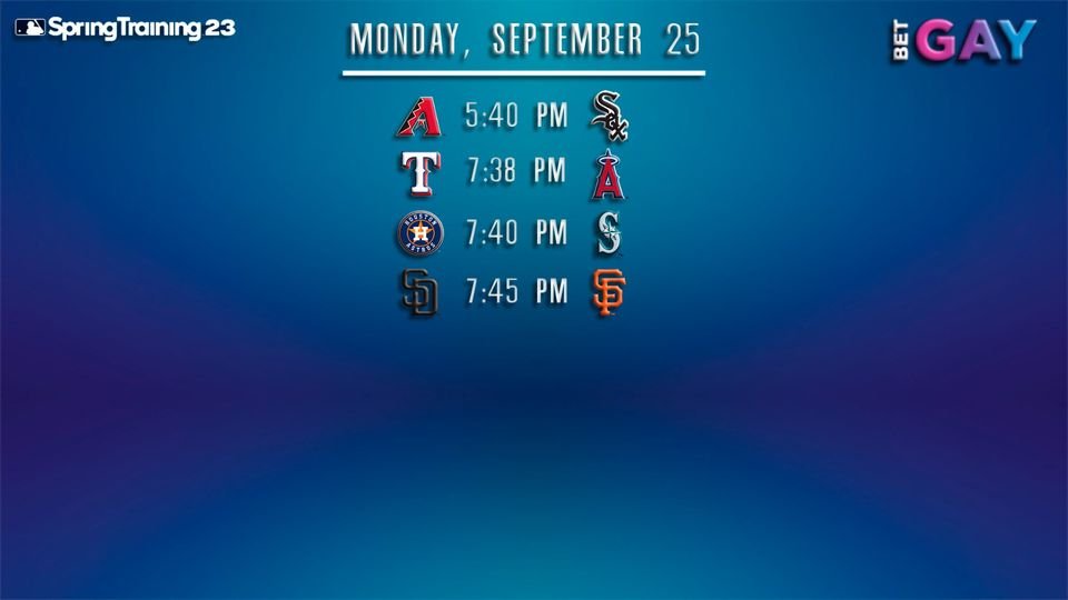 betgayfun's tweet image. #MLB #springtraining2023 #schedule
Calendario de base para hoy!👀🔥⚾️🔥🔥⚾️🔥👀