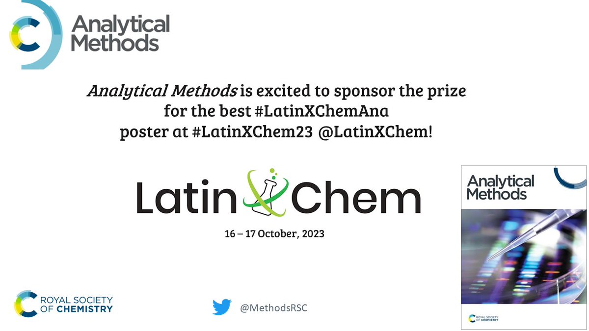LatinXChem (@latinxchem) on Twitter photo We have more prizes for you! <a href="/MethodsRSC/">Analytical Methods</a> is sponsoring a £250 book voucher for participants in our #LatinXChemAna category. Don’t miss the chance to win it by registering your poster at latinxchem.org! #LatinXChem23 We have more prizes for you! <a href="/MethodsRSC/">Analytical Methods</a> is sponsoring a £250 book voucher for participants in our #LatinXChemAna category. Don’t miss the chance to win it by registering your poster at latinxchem.org! #LatinXChem23