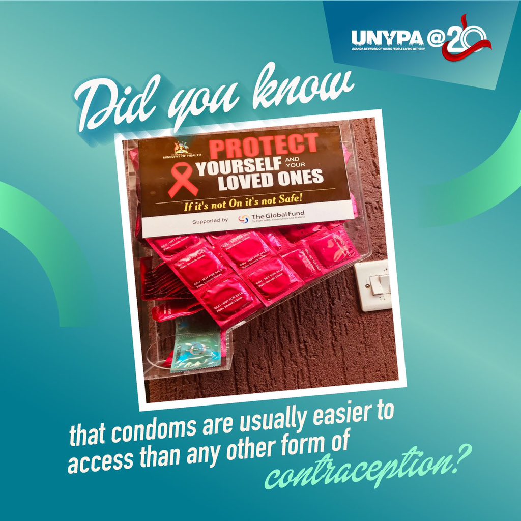 Condoms are the most accessible  form of contraception. This is because they are safe,inexpensive and easy to use. Make it part of your routine to always #UseACondom when engaging with your partner. 

#UseACondom 
#UnypaAt20