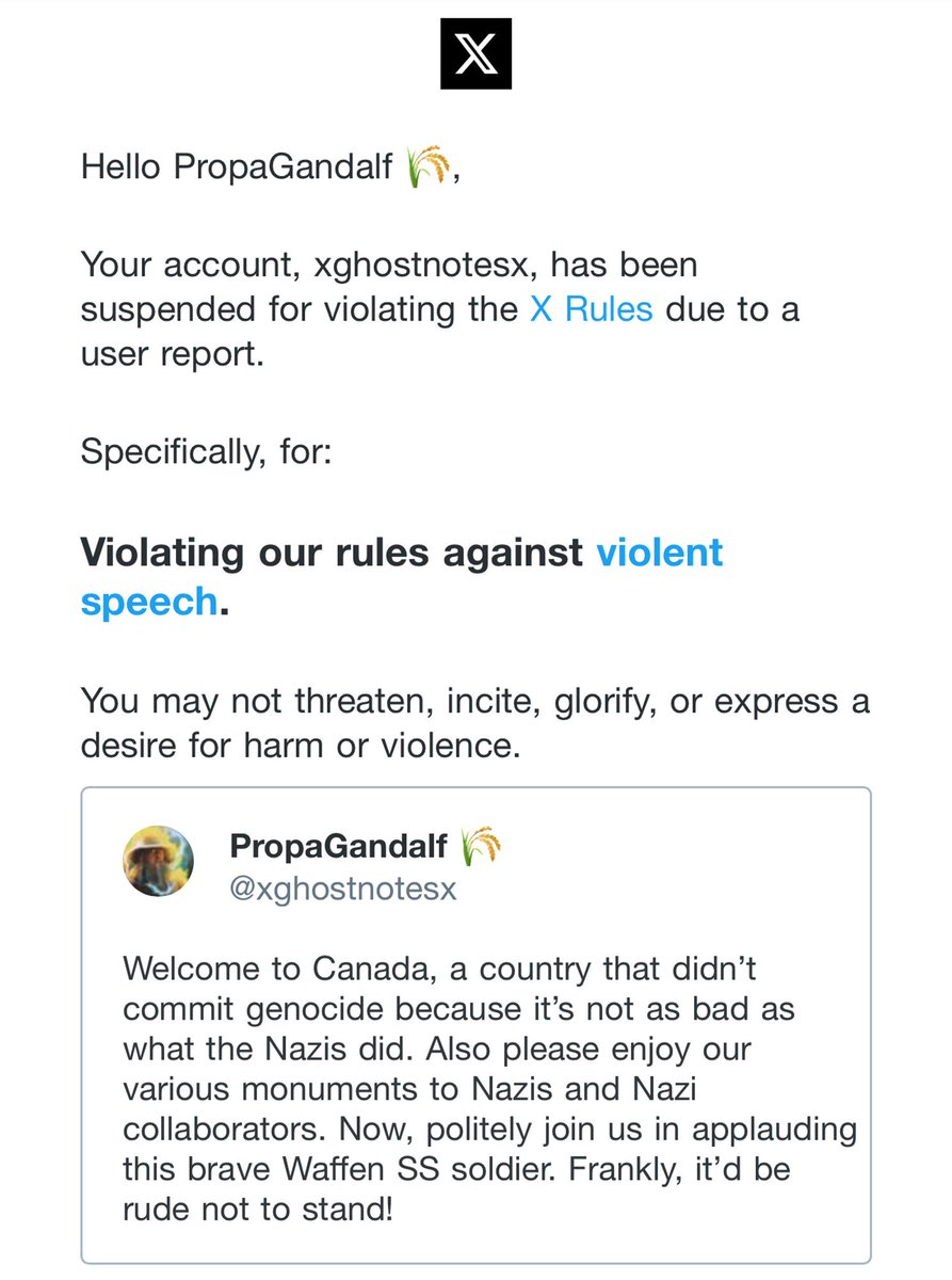 I love the iron-clad commitment to free speech on X: The Everything App