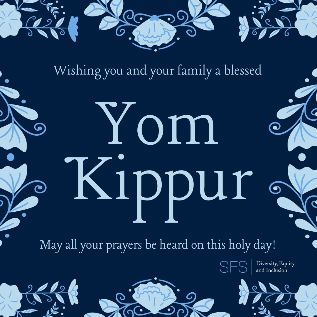 Happy Yom Kippur to all those who celebrate. The DEI Office wishes you peace.  Gamar hatimah tovah!