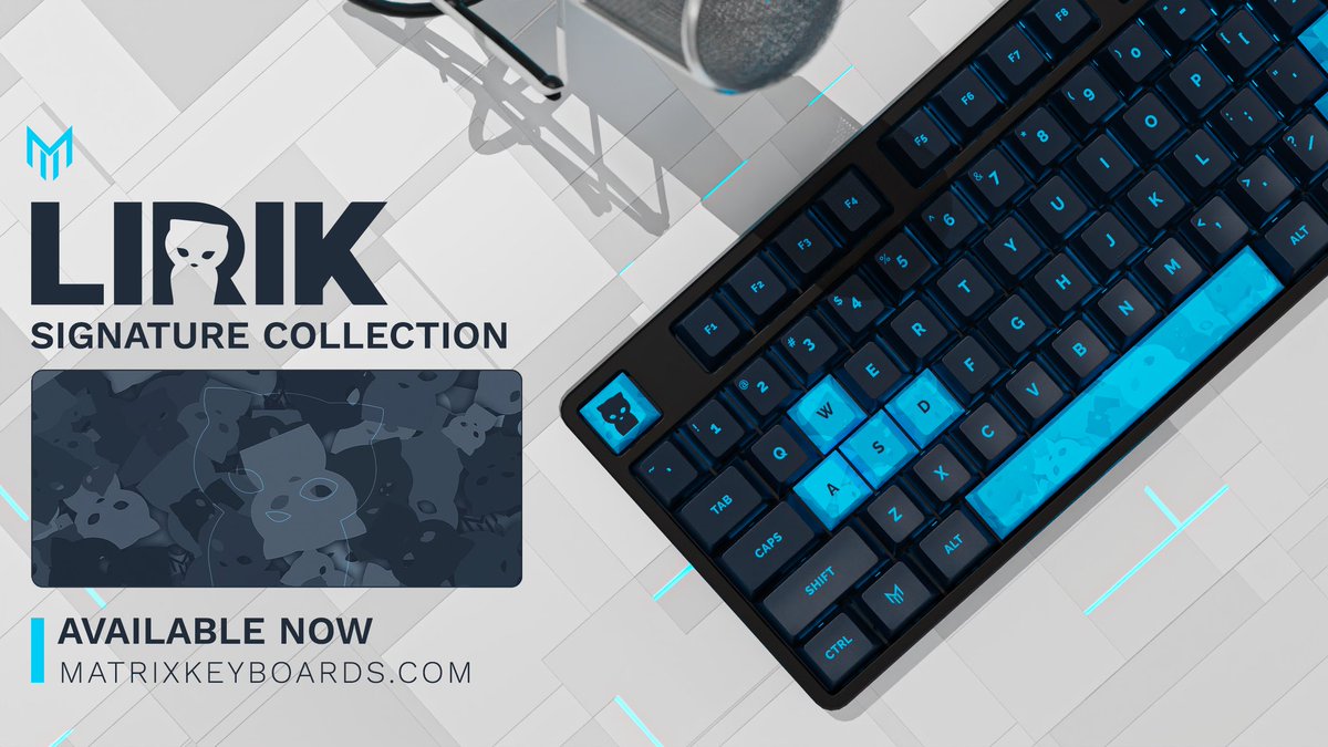 LIRIK's tweet image. My @MatrixKeyboards Mousepad and Keyboard are now live!

Shop Here:
load.gg/MatrixLirik

#MatrixPartner