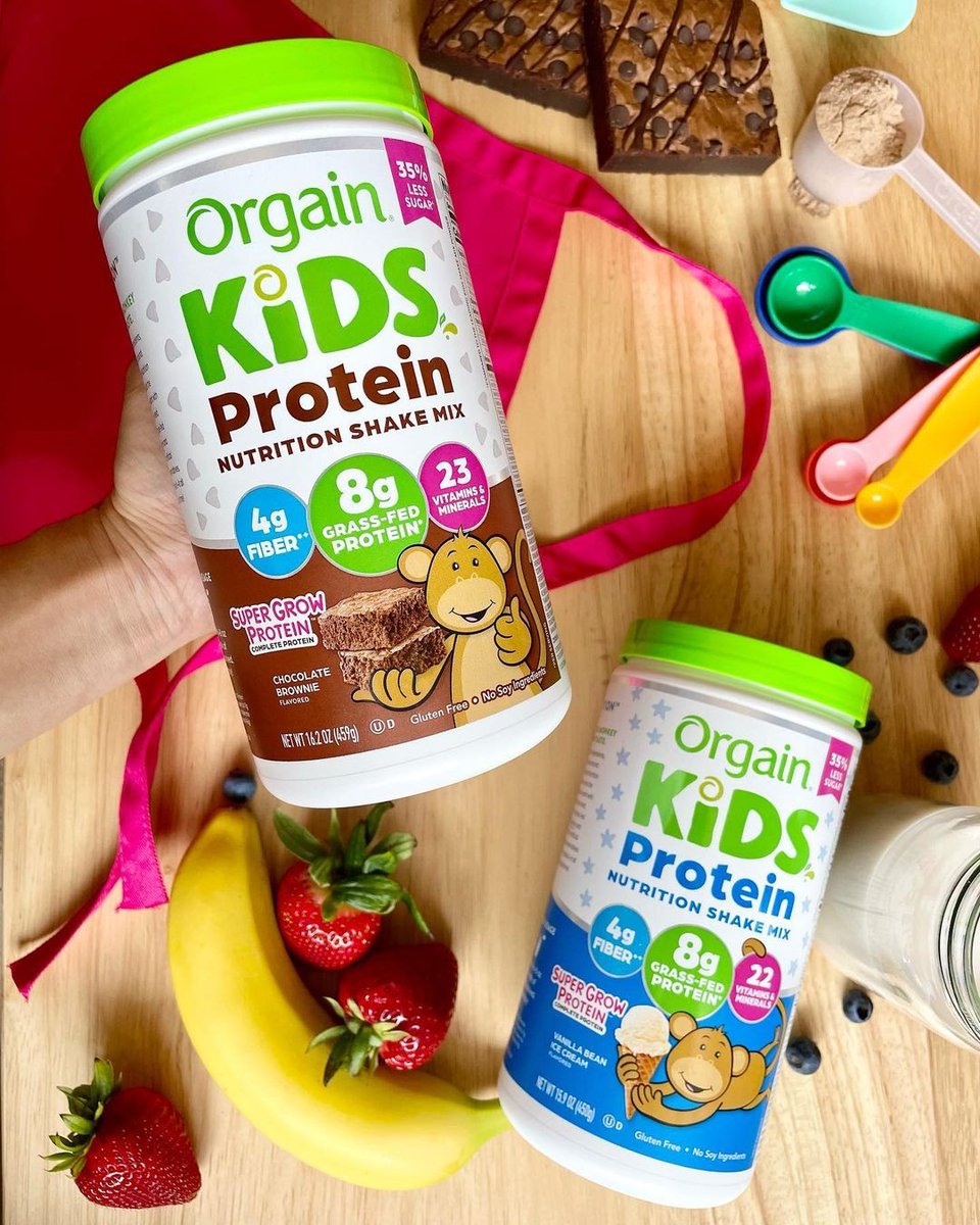 Did you know that we have a protein powder specifically designed for kids? Fruit and veggie blend, nutrient rich, and comes in both vanilla and chocolate flavor!

shorturl.at/cfPX4

#orgain #drinkorgain #protein #proteinpowder kidsnutrition