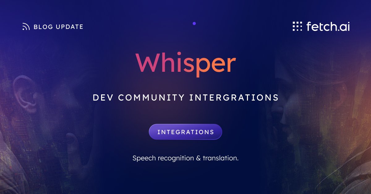 Our #AI Agents are now integrated with Whisper, a cutting-edge speech recognition and translation model by <a href="/OpenAI/">OpenAI</a> on <a href="/huggingface/">Hugging Face</a> 🤖

AI agents can now understand &amp; transcribe spoken language in real-time, making interactions smoother &amp; multilingual. 🗣️🌐
fetch.ai/blog/whisper-i…