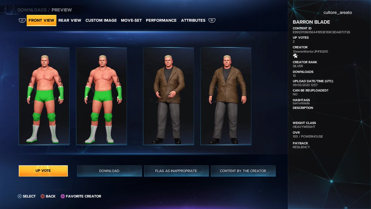 Minie3311's tweet photo. They're far from perfect, but still the best Barron Blade, Cole Quinn & Tavish CAWs you can find on CC... IMHO!
#CAW #CAWmmunity #Cawcommunity #ORIGINALCAWS #ORIGINALCAW #wwe2k23 #WWEgames #MyRise #BarronBlade #ColeQuinn #Tavish https://t.co/uEynLvEols