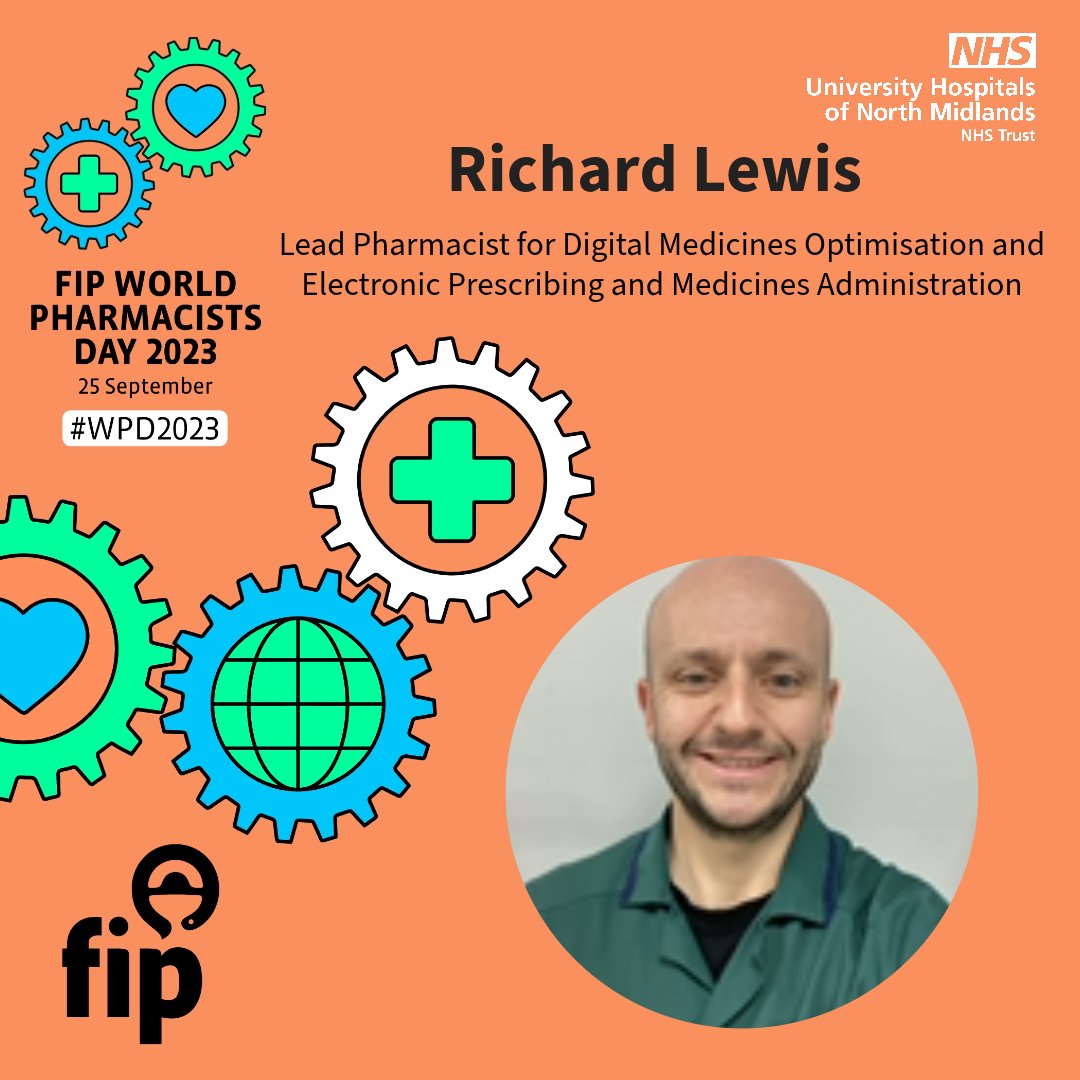 UHNM_NHS's tweet photo. #WorldPharmacistsDay 💊💉

Meet Richard, lead Pharmacist for Digital Medicines Optimisation and Electronic Prescribing and Medicines Administration.

"My role means that I am involved with multiple digital projects within pharmacy and across the trust. (1/3) https://t.co/zZBYkLiWVY