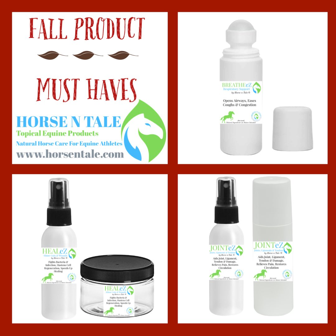 HorsenTale1's tweet photo. Horse N Tale #Fall Must Have Horse products.
Natural ingredients as nature intended. Order today your equine athletes will thank you!
#horsentale #topicalequineproducts #naturalhorsecare #equine #horse #horseproduct #horseproducts #naturalingredients
#HealEz #breatheez #JointeZ https://t.co/u82Ldg2YOk