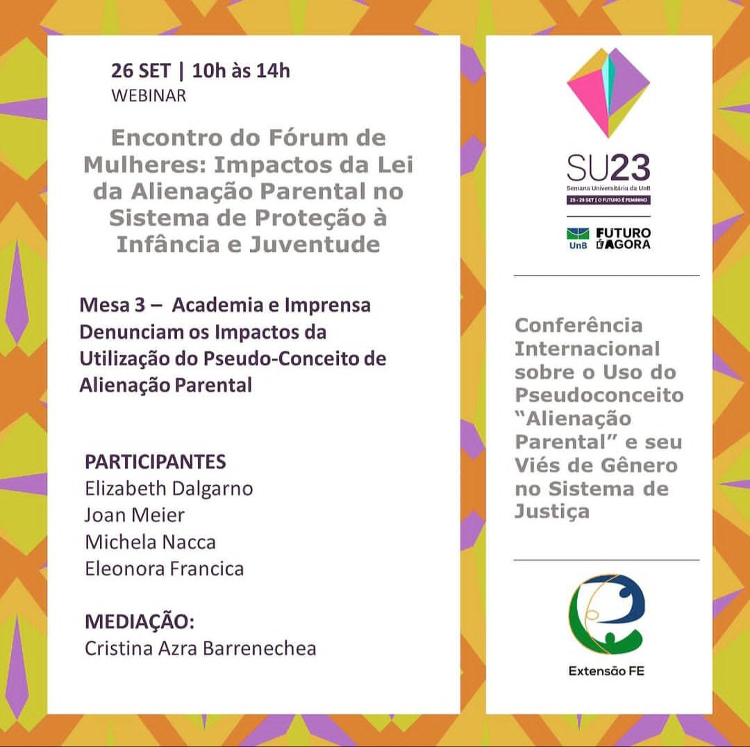 ceamunb's tweet photo. 📢 PARTICIPE!

O evento começa hoje e compreenderá de quatro dias de encontro de mulheres, mães e demais ativistas de movimentos sociais para consolidar o documento do fórum para apresentação no Congresso Internacional de Enfrentamento da Lei de Alienação Parental. https://t.co/3jrjjeUKw1
