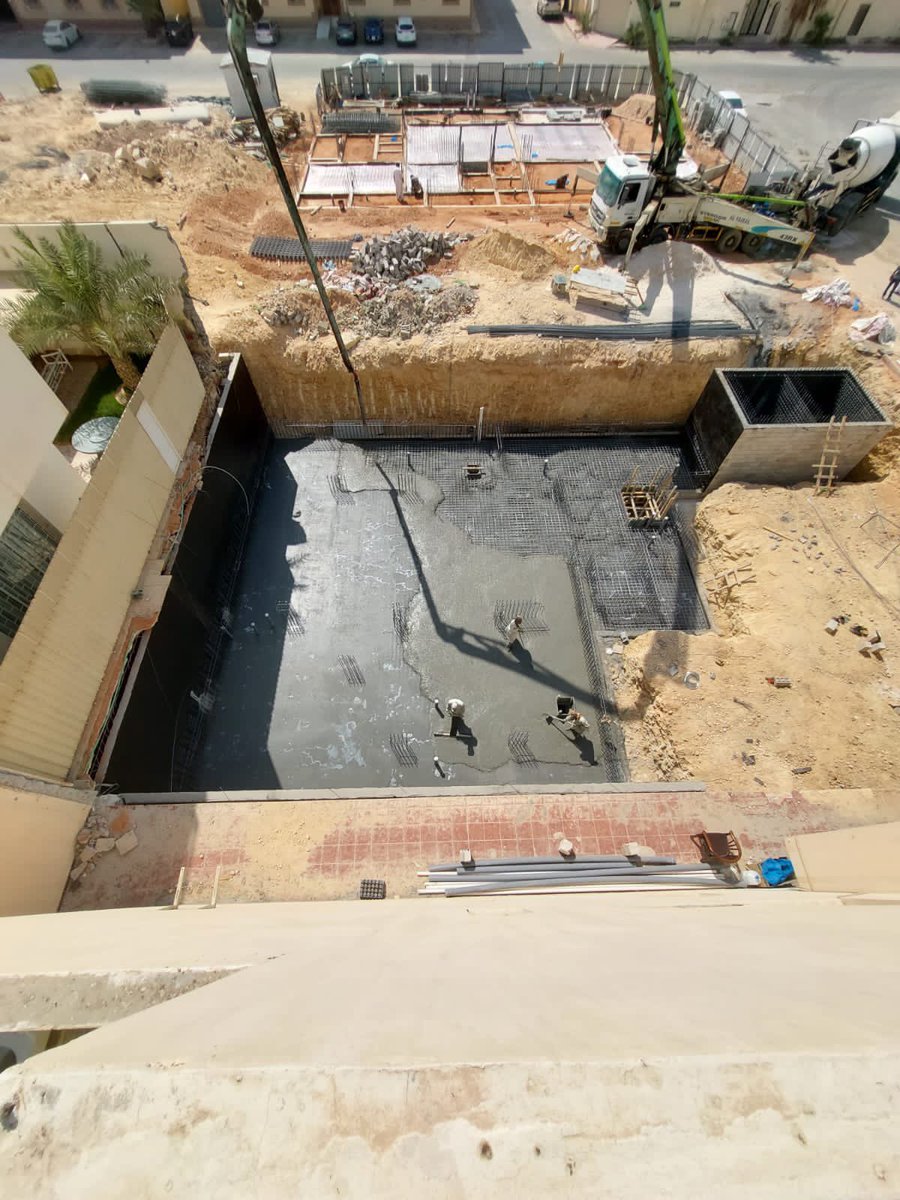 codefingerprint's tweet image. صور من اعمالنا من تنفيذ فيلا الملقا 
صبة للبشة القبو