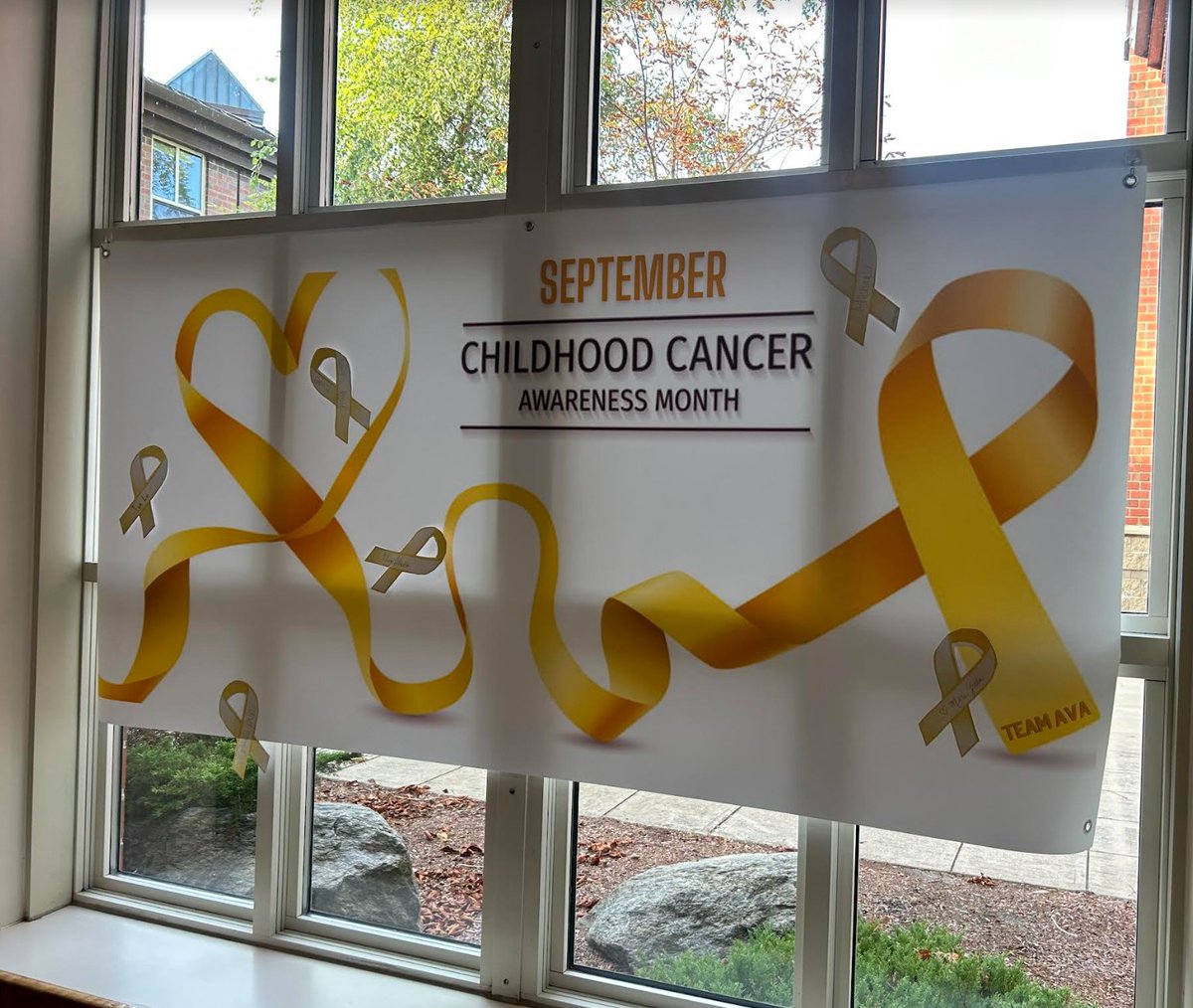NipmucRegional's tweet photo. Thank you to Ms. Annunziata for bringing awareness to childhood cancer.  Students and faculty members wore yellow in honor of September being National Childhood Cancer Awareness month and were able to join together to reflect and learn how this disease affects so many. https://t.co/K2IM7nTo95