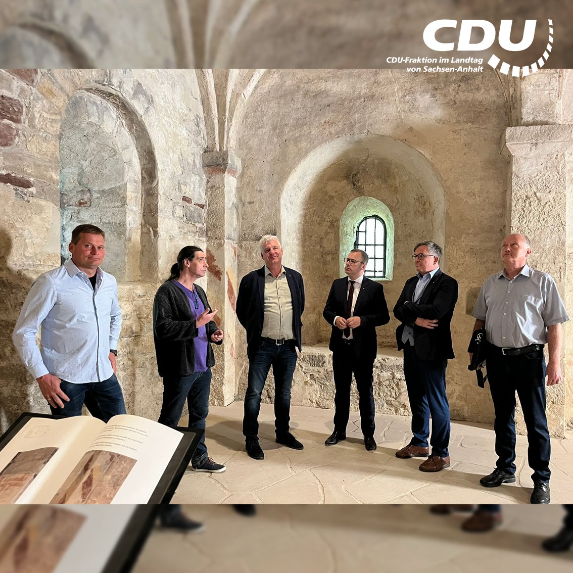 cdufraktion_LSA's tweet photo. Der Fraktionsvorsitzende @GuidoHeuer &amp; Daniel @SturmMdL haben heute #Goseck besucht. Sie haben an einer Diskussionsrunde zum Thema „Herausforderungen bei der Gestaltung des ländlichen Raums am Beispiel der Gemeinde Goseck“ teilgenommen. https://t.co/XXAPhzVkII