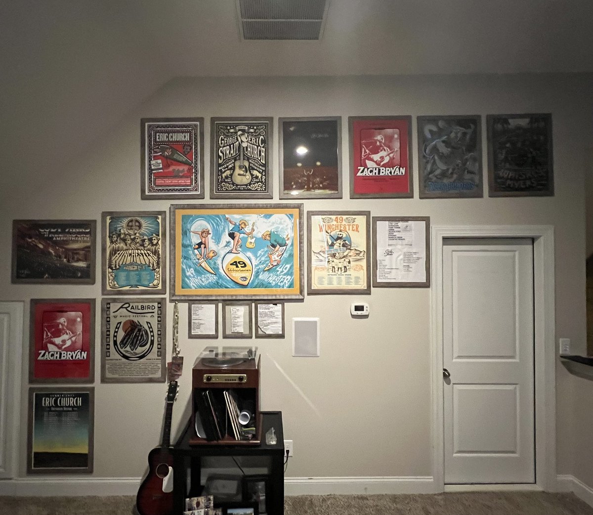 New centerpiece to our music wall anchored by @49winchester #SurfsUp 🔥🔥