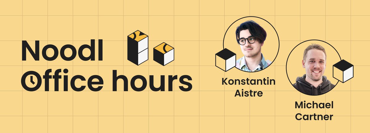 Don't miss out on Noodl Office Hours tomorrow 🗓️Tuesday, September 26th, at 12:00 CEST!

If you have any questions about Noodl, want feedback on something you are building or are wondering how to build a solution, this is a great place to be!
🔗discord.gg/RbEgNV72?event……

#nocode