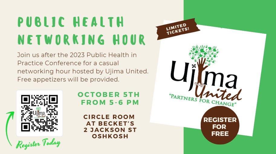 UjimaUnited's tweet photo. For anyone attending the @WIPublicHealth Public Health in Practice Conference! 

This is a FREE event; however, it is limited to the first 40 people who register at https://t.co/TYM89WhUg3.

#PublicHealth 
#Consulting
#Networking https://t.co/52GvcqEezT