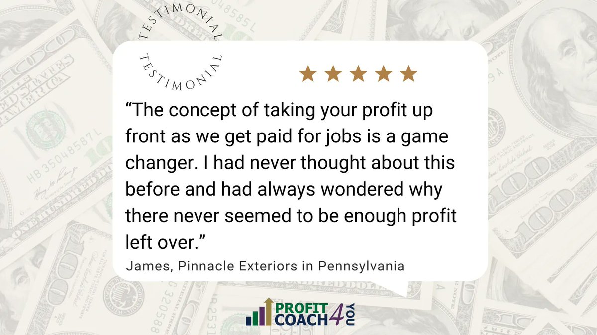 gardner_diane's tweet photo. So thankful for James and how he now gets paid first every month.

Way to go!👏 

#serviceindustry #servicebusiness #profitcoach #increaseprofit https://t.co/4V6kpnTR9k