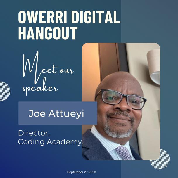 OwerriDigital's tweet photo. We have another incredible speaker. Join us on Wednesday. https://t.co/UyJCvkV4BQ