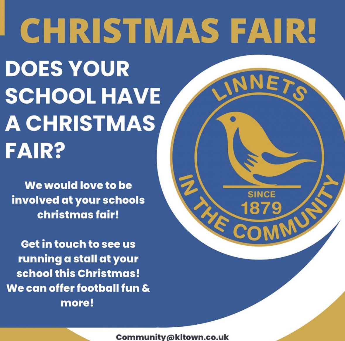 LinnetsintheCom's tweet photo. We love Christmas!!
We want to come to your school Christmas fair!!
Get your child’s school to email us! We have got some booked in already!! 

Email us community@kltown.co.uk https://t.co/vvNsuuFKgB