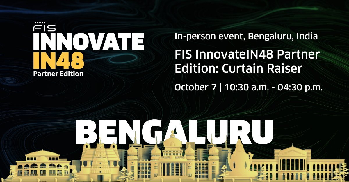 FIS is ready to raise the curtains for InnovateIN48 Partner Edition 2023 with a meetup in Bengaluru! Sign up now to unlock your growth: spr.ly/6018uDC6r

#InnovateIN48 #EmbeddedFinance #FintechInvestments #CorporateInnovation #DataInnovation #DigitalAssets #Fintech