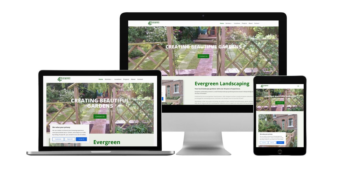 New Website Alert!
We have just launched a new website for local landscape gardener, Evergreen Landscaping Ltd.

Check out their new website at landscape-gardeners-stockport.co.uk