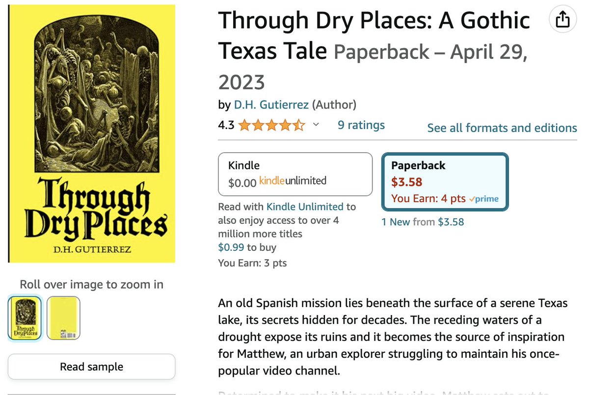 Another 5 star review for Through Dry Places

Link in bio

#Lovecraftian #HorrorNovella #Lovecraft #ShortFiction #CosmicHorror #WeirdFiction #LovecraftCountry #Cthulhu #ShortStory #FlashFiction #HorrorBooks #ShortStory #FlashFiction #MustRead #BookRecommendations