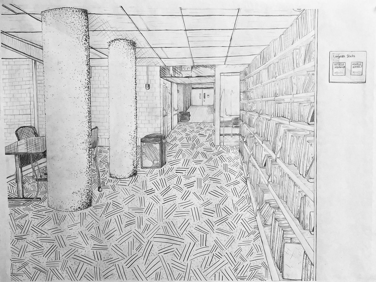 KaciLR13's tweet photo. 1-point perspective drawing and mark making✍️@UC_DAAP #finearts#drawing#art#universityofcincinnati https://t.co/yrgcFR626C
