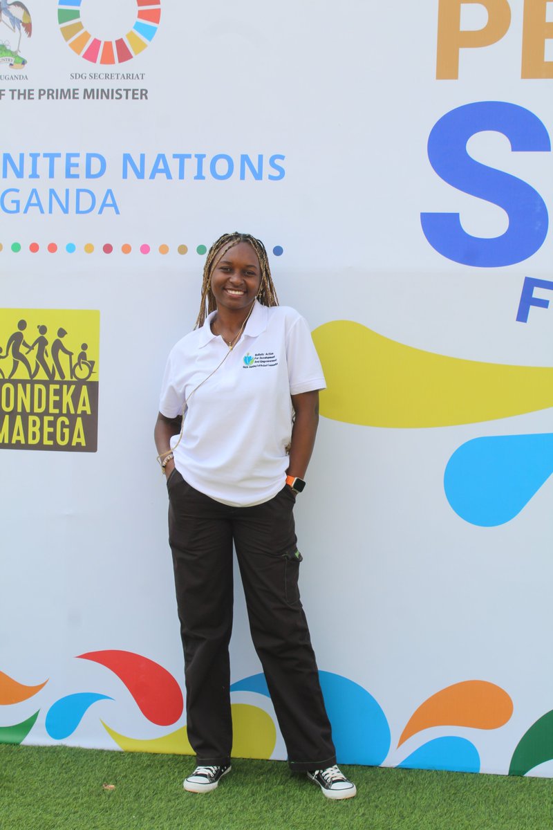 HolisticActions's tweet photo. "Meet Daphine, the beaming face of SDG activism in her community! #kamwanyi 🌍 At the SDG festival, she radiates resilience and joy. Smiling is her daily theme, and her commitment to the #SDGs is unwavering. @HolisticActions @UNSDG2030 @sdgs_ug @dreamtownngo @activecitizensu https://t.co/qty9ctW7Ud
