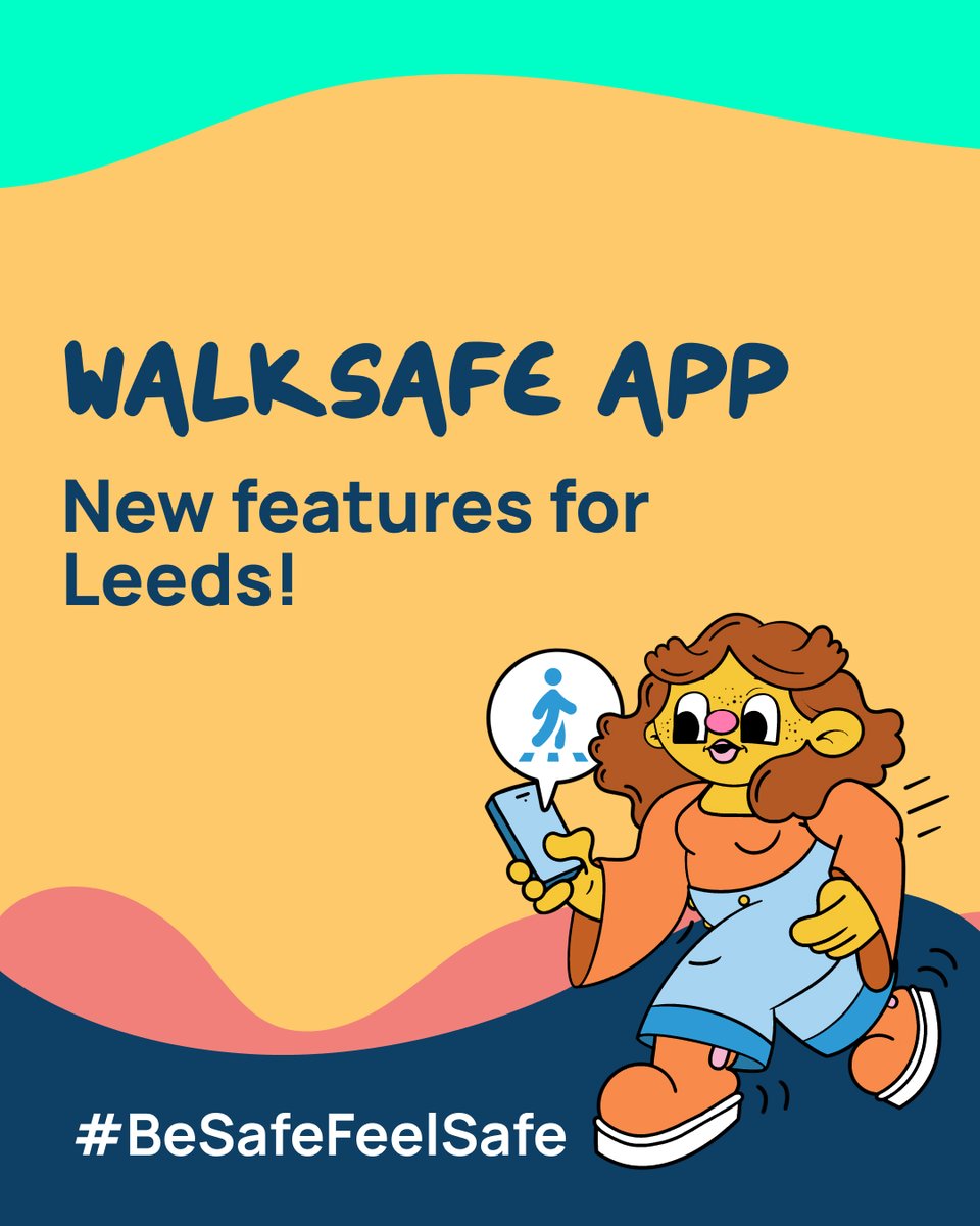 We’re partnering with WalkSafe to bring Leeds exclusive features on their app, releasing this week. 

These will assist you in having a safer experience in Leeds city.

Stay tuned for more, this Friday 29th September!

#BeSafeFeelSafe