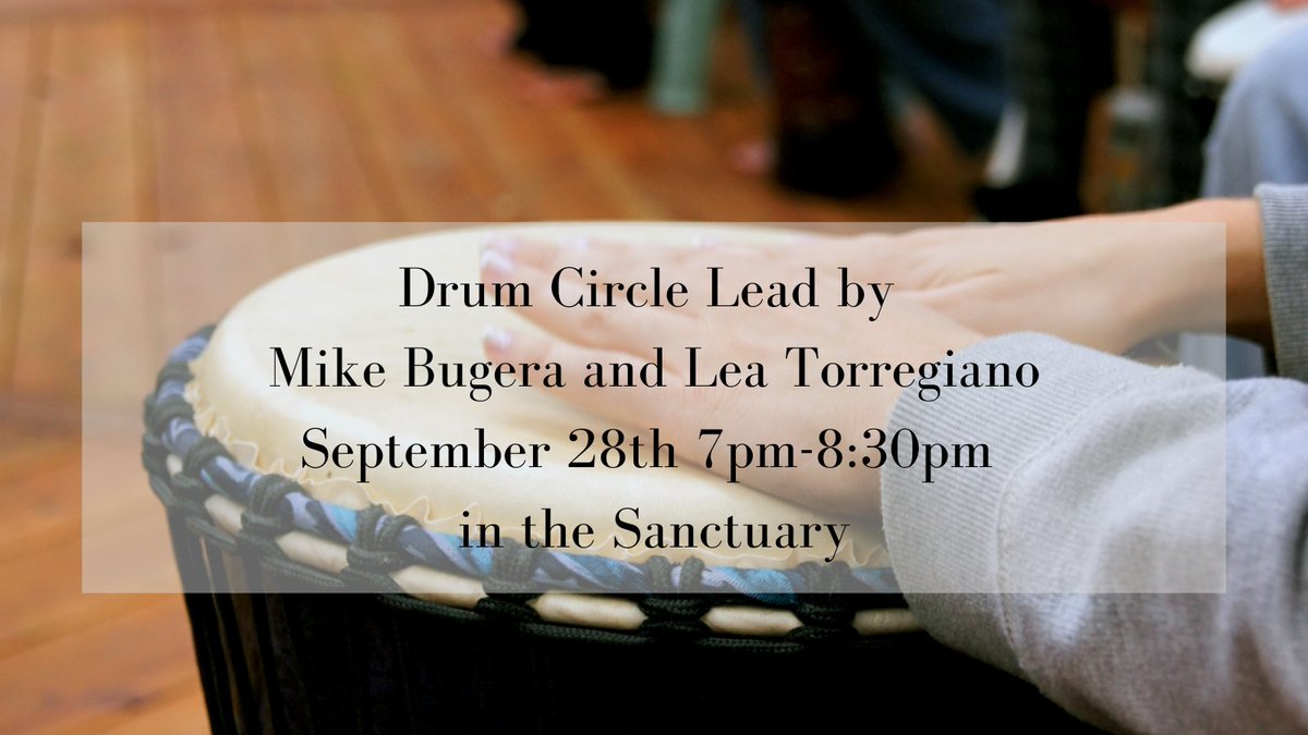 SDUnityCenter's tweet image. Open to the public. Bring friends &amp;amp; family not suitable for children under 12). Ticketed event (prices to be announced). Drum Circle in the sanctuary led by Mike Bugera &amp;amp; Lea Torregiano. Register here: bit.ly/3Ov0X1x.