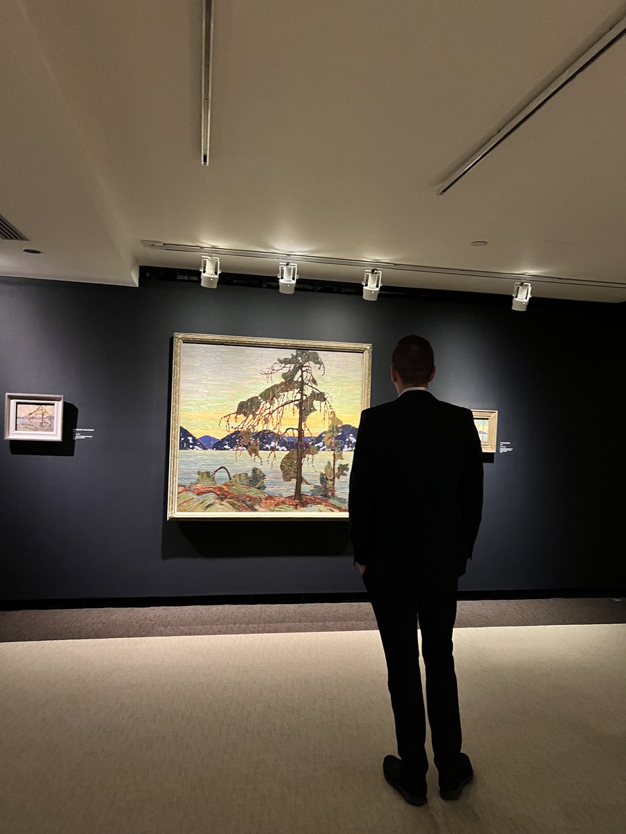 CISOntario's tweet image. Marveling at the beauty of the works of Tom Thomson #NorthStar @mcacgallery with the @CISOntario Visual Arts Educators. #cisopd #visualartseducation #canadianart #tomthomson