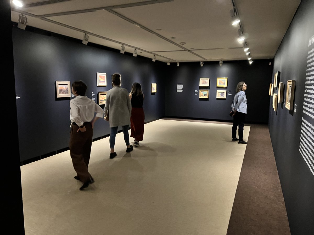 CISOntario's tweet image. Marveling at the beauty of the works of Tom Thomson #NorthStar @mcacgallery with the @CISOntario Visual Arts Educators. #cisopd #visualartseducation #canadianart #tomthomson