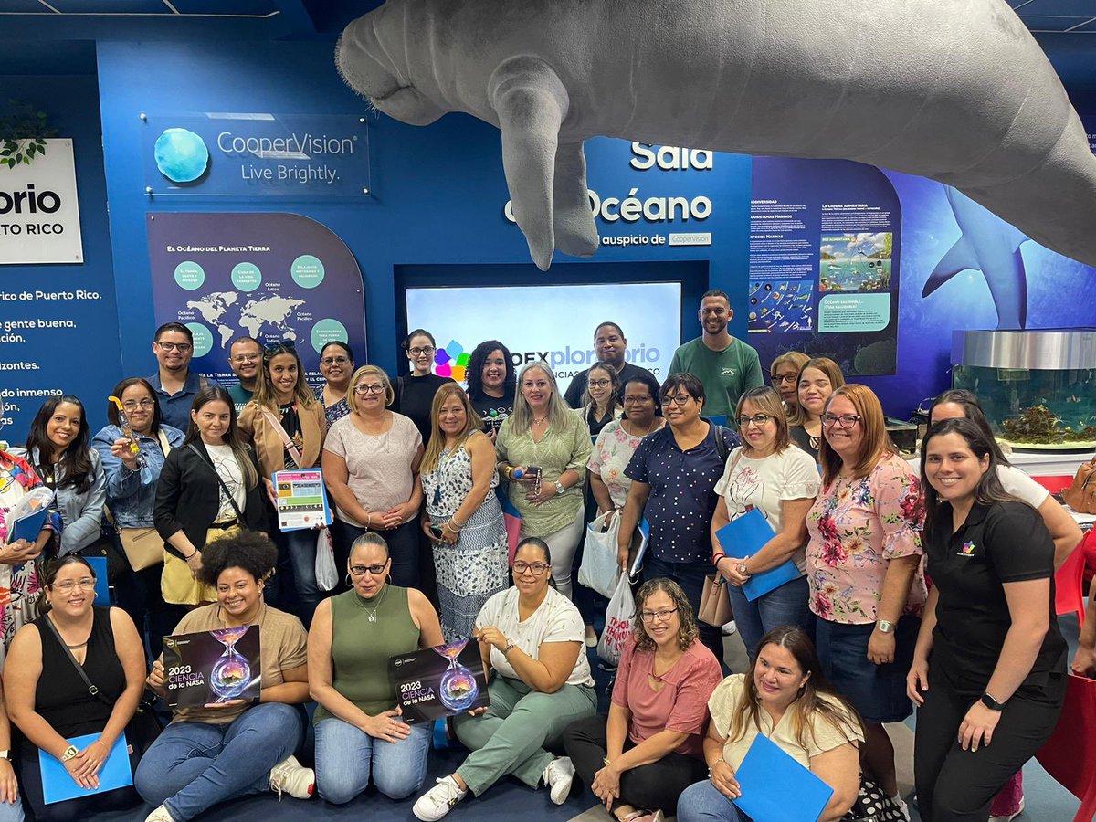 adamonzon's tweet photo. ¡Saludos a los maestros que fueron parte del Taller del Eclipse Solar en @ECOEXPLORATORIO Museo de Ciencias de PR! #eclipsemania #eclipsepr #eclipsesolar #solareclipse ☀️🌕🌎
⭐️ Lee aquí sobre eclipse: https://t.co/ladi8SoCEV
⭐️ Adquiere gafas de seguridad en: https://t.co/JaYSADU3iA
⭐️ Información 787-281-9090